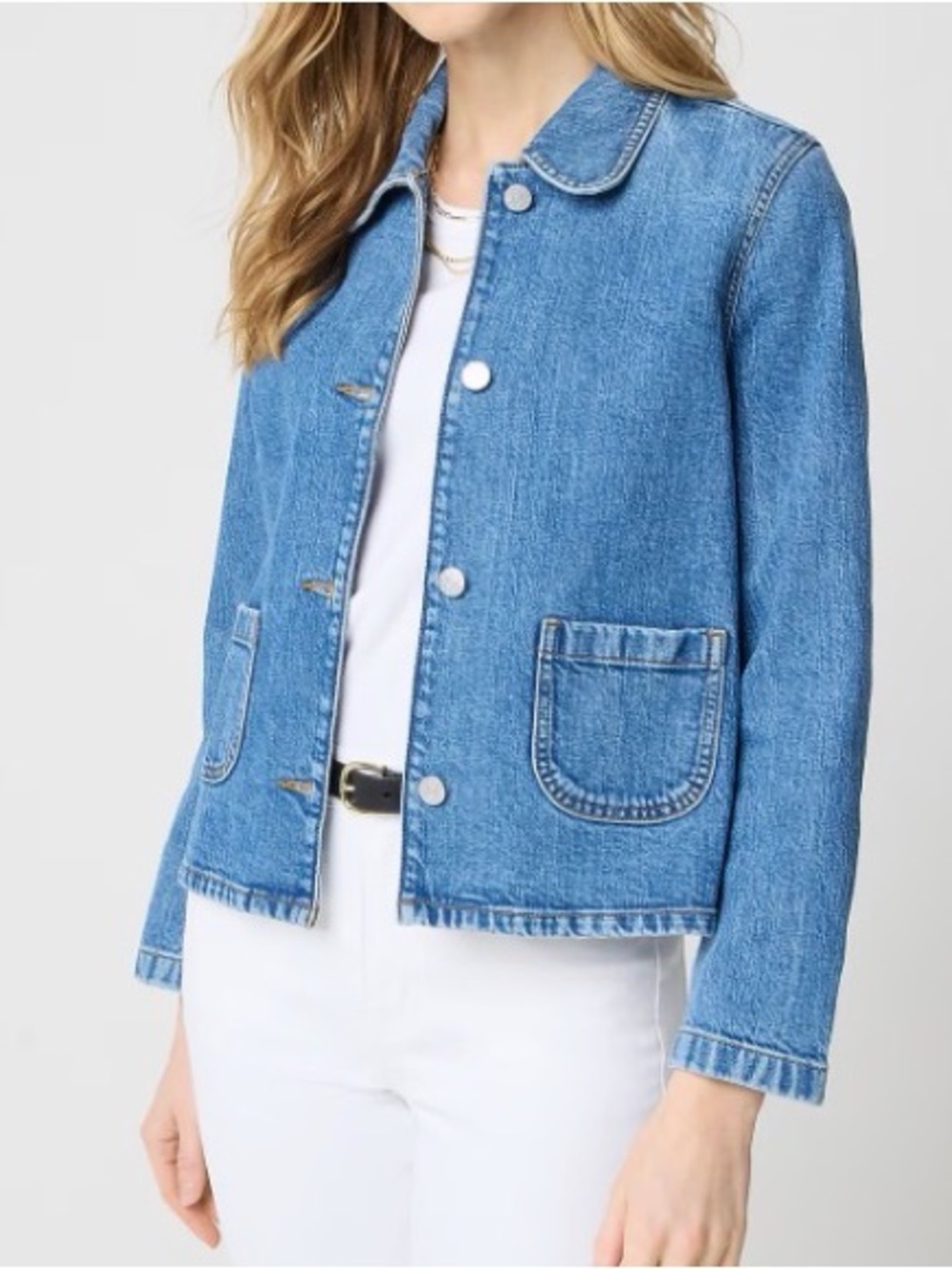 J. Crew Factory Collared denim jacket.XXS.NWT.